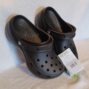 CROCS Classic Platform Black Clogs Women's Size 7
